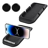 2 Stück Antirutschmatte Auto Armaturenbrett mit 2 Kleine Rund Anti Rutsch Pads Silikon...