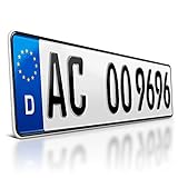 schildEVO 1 Kfz Kennzeichen | 520 x 110 mm | DIN-Zertifiziert – individuelles EU Wunschkennzeichen...