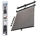 Set mit 2 Sonnenschutzrollos für Auto / Lkw, 52 cm x 52 cm, Größe L, schwarz