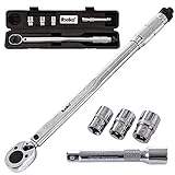 Drehmomentschlüssel 6tlg. Set 28-210Nm 1/2' CV inkl. 3 Stecknüsse und Verlängerung inkl. Koffer...
