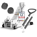 STAHLWERK Wagenheber WHW-73 ST mit 3 t Tragkraft, gummierten Rollen, Doppelhubkolben und 73-500 mm...