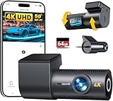 CIEVIE 4K+1080P Dashcam Auto Vorne Hinten mit 64GB SD Karte, 5GHz WiFi Dashcam mit 1,5″ IPS...