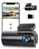 GKU Dashcam Auto Vorne Hinten 4K+1080P, 5G/2.4GHz WiFi Dash Cam mit 64GB SD Karte, Auto Kamera mit...