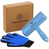 Tierhaarentferner Set, Fusselroller mit Fellhandschuh -Linke Hand- für Hunde und Katzen