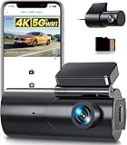 GKU 4K Dashcam Auto Vorne Hinten, 5GHz WiFi Dashcam mit 64GB SD Karte, Auto Kamera mit...