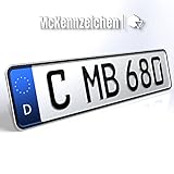 Kennzeichen McKennzeichen 1 KFZ Nummernschild DIN Zertifiziert Verschiedene Größen/Individuelle...