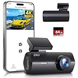 GKU 4K Dashcam Auto,Dashcam Auto vorne,Mini Auto Kamera mit integriertem WLAN,170°...