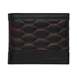 Audi 3152201200 Geldbörse Leder Herren Brieftasche RFID-Schutz Portemonnaie, schwarz/rot