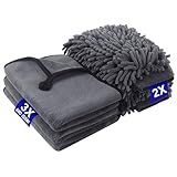 5 Stück Autopflege Set mit 3er 600GSM Mikrofasertücher Auto & 2er Mikrofaser Waschhandschuh Auto,...