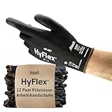 Ansell HyFlex 48-101 Dünne Arbeitshandschuhe mit PU Beschichtung, Leichte Schutzhandschuhe für...