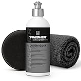 Auto Lederpflege Set | The Finisher LeatherLock 500ml Leder Pflegemittel + Auftragsschwamm +...