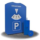 kinoco Parkscheibe mit Eiskratzer - 2 in 1 Parkuhr für Auto und Motorrad INKL. Reifenprofilmesser +...