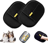 Fellpflegehandschuhe 2er-Set– Doppelseitige Statische...