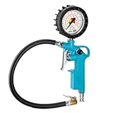 HAZET Reifenfüll-Messgerät 9041-1 I Manometer-Messbereich: 0-12 bar, Schlauchlänge: 400 mm,...