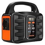 Tragbare Powerstation 99Wh,SBAOH 150W Solargenerator Akku mit AC/Auto Zigärettenänzünder/USB...