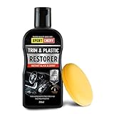 XPERTCHEMY Kunststoffpflege Auto mit Schaumapplikator, Kunststoff Tiefenpfleger, schwarzer...
