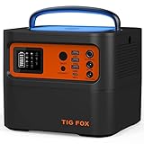 TIG FOX Tragbare Powerstation 540Wh, Solar Generatoren Akku mit 230V/500W (Spitze 850W) Steckdose,...