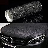 CompraFun Auto Folie, 30 * 300 cm Glitzer Diamant Schwarz Selbstklebend aus Vinyl, Lackschutzfolien...