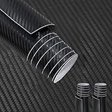 Foneso Carbon Folie, 3D Schwarz X2,150 X 30cm,Selbstklebend Autofolie aus Vinyl,Auto Schutz Carbon...