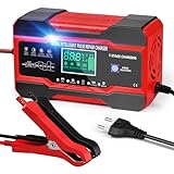 10 A Autobatterie Ladegerät 10A 12V 24V Smart Vollautomatische KFZ Batterieladegerät LCD...