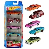 Hot Wheels 1806 - Geschenkset, je 5 Fahrzeuge, zufällige Autos/Fahrzeugmodelle, 5er Pack, 24.13 x...