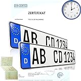 2 x EU KFZ Nummernschilder Autoschilder Kennzeichen ALLE AUTOMARKEN mit individueller Prägung nach...
