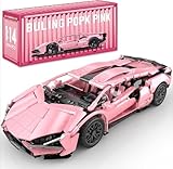 JUCYJULY Technik Sportwagen Bausteine Set für Lambo, 1299 Klemmbausteine Auto Bausatz...