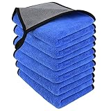 URAQT Mikrofasertücher Auto, 6 PCS 500GSM Mikrofasertücher Multifunktionales Motorrad Fusselfreie...