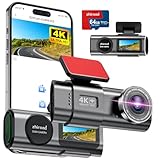 4K WiFi Dashcam Auto Vorne,App-Steuerung Auto Dashcam mit 64G SD-Karte und Abnehmbare...