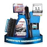 SONAX XTREME (1L) Innenraumreiniger + Bürste + chemicalworkz Pinsel + Shiny Freaks Mikrofasertuch -...