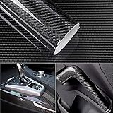 6D Carbon Folie,Schwarz Autofolie 150 X 30cm,Selbstklebend Autofolie aus Vinyl,Arespark Auto Schutz...